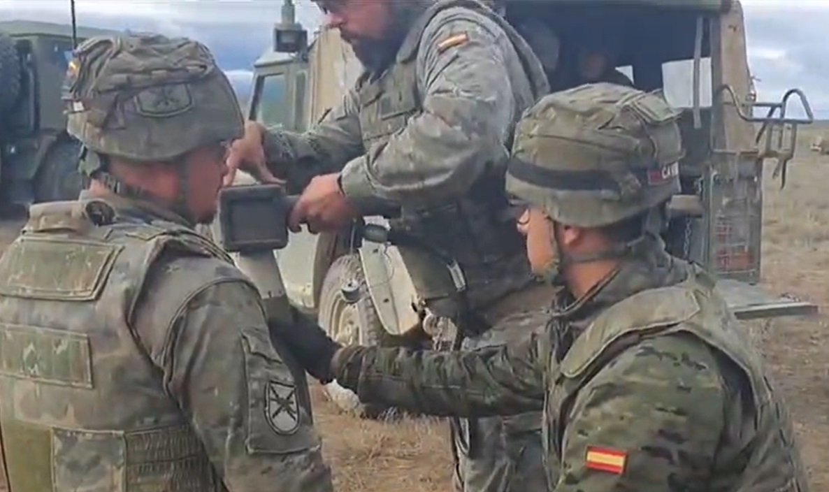 Ejército español durante las pruebas con Excalibur